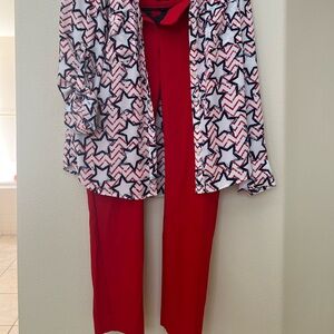 Express size 4, red, ankle pant